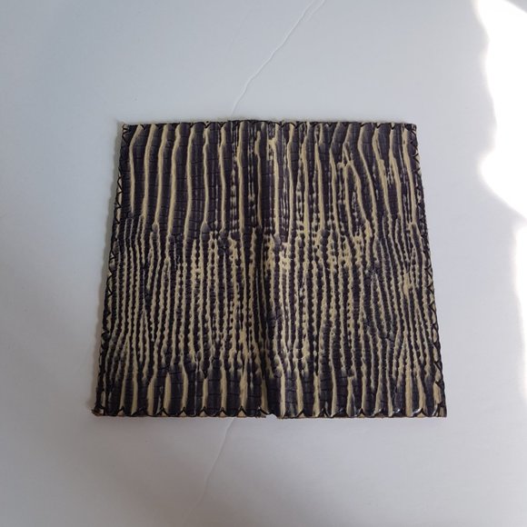 Vintage Leather Animal Print Wallet, Black White Leather Wallet - Picture 8 of 8